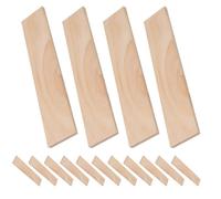 TOMETURE Lot de 20 planches de bois pour loisirs créatifs - Blocs de pin brut de 20 x 4 x 0,5 cm - Panneaux rectangulaires en bois pour peinture, gravure, pyrogravure, modélisme et autres travaux