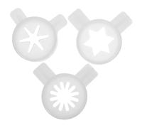 TOMETURE Lot de 3 douilles à glace - Embouts de modelage en plastique pour machine à glace molle - Conseils de décoration en forme d'étoile pour les événements à domicile et en magasin