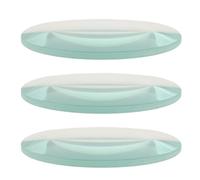 TOMETURE Lot de 3 lentilles optiques biconvexes : lentilles transparentes pour expériences et activités pédagogiques - Matériel pédagogique pour l’enseignement de la physique (90 mm)