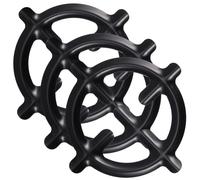 TOMETURE Lot de 3 Supports en Fonte pour Cafetière Moka, Anneaux Réducteurs pour Brûleur à Gaz, Dessous de Plat Stables et Antidérapants, Compatibles Cuisinière à Gaz, Usage Maison