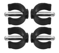 TOMETURE Lot de 4 Béquilles Accessoires de C pour Cannes et Déambulateurs, Verrous à Goupille Robustes en Abs et Acier, Installation Facile et Usage Polyvalent