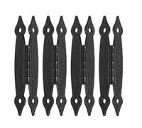 TOMETURE Lot de 4 Charnières de Porte Intérieure en Fer Noir, Style Antique, Robustes et Épaisses, Adaptées pour Armoires et Placards Cuisine