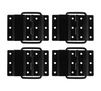 TOMETURE Lot de 4 charnières pliables pour boîte à outils - Quincaillerie détachable pour flight case - Support métallique, charnières amovibles pour couvercle de flight case, porte