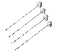 TOMETURE Lot de 4 crochets pour présentoirs muraux à rainures - Cintre pour soutien-gorge - Crochets cascade de 30 cm pour présentoirs muraux à rainures, idéaux pour les boutiques, magasins de