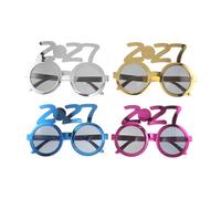 TOMETURE Lot de 4 lunettes « Bonne Année 2027 », lunettes légères pour le réveillon du Nouvel An, accessoires photo originaux, décoration pour une fête de remise de diplômes, 4 couleurs