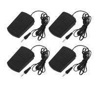 TOMETURE Lot de 4 pédales de rechange pour machine à coudre - Pédale de commande robuste en métal avec cordon - Accessoire antidérapant pour une utilisation domestique