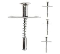 TOMETURE Lot de 4 verrous de sommier - Loquet à piston en acier inoxydable - Goupille de verrouillage intégrée pour cadre de lit bébé - Accessoires de fixation pour meubles