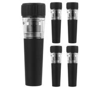 TOMETURE Lot de 5 bouchons à vin décoratifs réutilisables pour bouteilles sous vide, parfaits pour la cuisine, le bar, les fêtes et les mariages. Diamètre supérieur : 2,3 cm (0,9 po) ; diamètre