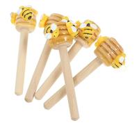 TOMETURE Lot de 5 Cuillères Décoratives à Miel 8 Cm avec Abeilles, Accessoires Décoratifs pour Fête des Abeilles, Ornement de Table Printemps-été, Décoration Nid d'abeille pour Événement