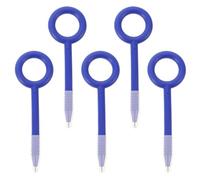 TOMETURE Lot de 5 stylos de sécurité flexibles, outil d'écriture non létal pour communiquer en prison, stylo à bille souple et pliable, rechargeables, 14,5 x 4,3 cm (bleu)