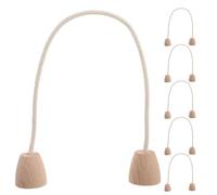 TOMETURE Lot de 6 arceaux de Croquet en Corde avec Base en Bois - 38,6 x 3 cm (15,2 x 1,2 po) - Arceaux et de Rechange pour Jeu de Croquet en extérieur, dans Le Jardin