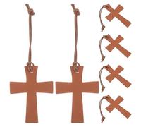 TOMETURE Lot de 6 marque-pages en forme de croix de Jésus - Marque-pages bibliques en PU pour l'étude et la lecture - Fournitures pour l'église - Onglets de lecture chrétiens avec