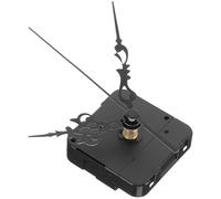 TOMETURE Mécanisme d'Horloge Murale à Mouvement Inverse Kit d'Aiguilles Métalliques Noires, Moteur à Piles Silencieux, pour Réparation et Fabrication DIY