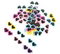 TOMETURE Mini Lunettes Cœur en Résine 40 Pcs, Décorations DIY Colorées Couleur Aléatoire