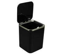 TOMETURE Mini Poubelle de Table Carrée à Clapet 2l en Abs Noir