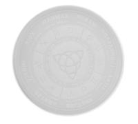 TOMETURE Moule en Silicone Simple pour Plateau D'astrologie en Résine Époxy, Léger et Intégré, Forme Miroir Blanc pour Création Artisanale de Bijoux et Décoration