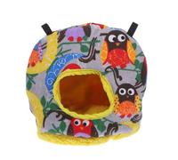 TOMETURE Nid Suspendu pour Perroquet Grand Format Hamac Chaud et Confortable en Tissu Respirant Gris Maison D’Intérieur pour Petits Oiseaux et Perruches Accessoire de Cage pour Sommeil