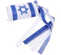 TOMETURE Ornement du Drapeau Israélien Réutilisable en Tissus Texture Délicate, Portable pour Décoration Intérieure et Fête en Parade, Drapeau de Jardin Simple