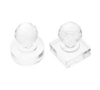TOMETURE Outil de Maquillage Presse à Poudre 2pcs en Plastique pour Highlighter et Blush, Design Portable Carré et Rond, pour DIY et Voyages D'affaires