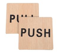 TOMETURE Panneaux de Poussée en Bois pour Porte en Verre, Lot de 2pcs, Design Simple, Facile à Utiliser, pour Espaces Commerciaux et Bureaux