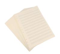 TOMETURE Papier Manuscrit Musical 100 Feuilles Lignes Recharges Pratiques 2mm 12 Rangées Blanc Pour Étudiants Et Personnel