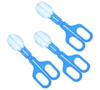 TOMETURE Pinces à Crottes pour Reptiles Et Amphibiens, 3pcs Plastique Transparent Bleu, Accessoires pour Animaux Léger Pratique pour Terrarium De Tortues, Lézards, Grenouilles