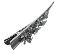 TOMETURE Pinces Crocodiles pour Cheveux Épais en Métal Cristaux Décoratifs Stables, Accessoires Uniques pour Coiffure Quotidienne et Soirées Costumées