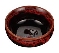 TOMETURE Plat Rond en Céramique pour Calligraphie, Encrier Multifonctionnel Créatif, Support Pinceaux, pour Étudiants et Débutants en Peinture et Écriture