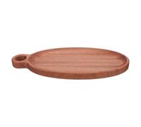 TOMETURE Plateau de Service en Bois Ovale avec Poignées Confortables, Surface Facile à Nettoyer, pour Centre de Table et Rassemblements à Domicile