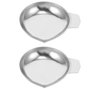 TOMETURE Plateaux de Pesée Adaptés la Mesure de Poudre Pierres Précieuses Lot de 2 en Acier Inoxydable Argentés pour Balance Électronique en Laboratoire
