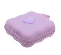 TOMETURE Pochette de Rangement pour Serviettes Hygiéniques Portable en Eva Lavande, Forme Cœur, Protège Poussière et Humidité, pour Voyage et Maison
