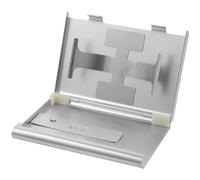 TOMETURE Porte-Cartes Mallette en Argenté Visite D'aluminium de Mini Alliage Robuste Design Élégant et pour Conférences Vie Professionnelle