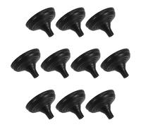 TOMETURE Porte-drapeaux de Table Socle Rond en Plastique Noir Lot de 10 Support Polyvalent et Portable pour Bureau, Salle de Conférence ou Réception