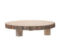 TOMETURE Présentoir à Gâteau en Bois Massif Marron avec Pieds, Design Rustique Multi-Couches, Plateau Décoratif pour Desserts et Étagère pour Pots de Fleurs, Salle à Manger