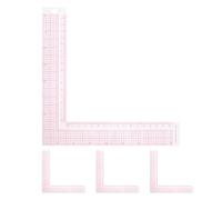 TOMETURE Règles de tailleur en L (lot de 4) : équerres de couture en forme de L de 21,5 cm (8,46 pouces) - outils de mesure en plastique à angle droit pour la création de patrons, le quilting, la