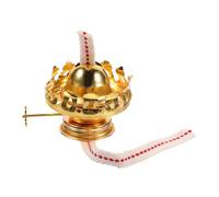 TOMETURE Régulateur de Lampe à Pétrole en Métal Doré Socle Métallique pour Lampe à Huile Vintage Compatible pour Usage Domestique et Décoration Rétro