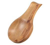 TOMETURE Repose-cuillère en Bois D'acacia Design Esthétique Élevé, Support Pratique et Compact pour Ustensiles Cuisine, Table Cuisinière