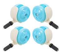 TOMETURE Roue pour Déambulateur en Plastique Résistant à L'usure, Mini Roulettes Pivotantes Silencieuses pour Trotteur Bébé, Compatibles Sols Durs et Tapis, Lot de 4 Pièces