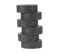 TOMETURE Ruban Adhésif Noir à Paillettes pour Scrapbooking, Papier Décoratif 6 Rouleaux, Déchirable la Main, Petit et Portable pour Loisirs Créatifs et Journal Intime