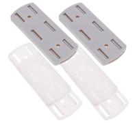 TOMETURE Support Adhésif pour Bloc Prise Multiple, Lot de 2 Paires, Conception à Insertion Profilée, Installation sans Trace sur Surface Plane, Usage Couleur Aléatoire Plusieurs styles