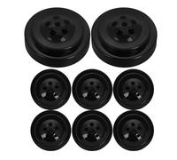 TOMETURE Support de Drapeau Mini en Plastique Noir pour Bureau et Salle de Conférence, Facile à Transporter Ranger, Lot de 8 Pièces, Design Simple et Élégant