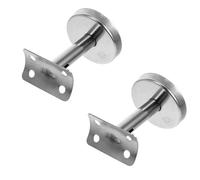 TOMETURE Support de Main Courante en Acier Inoxydable Argenté, Lot de 2 Pièces, Forme Ronde, pour Escalier et Couloir, Sécurité Renforcée et Support Fiable, Style Moderne Minimaliste