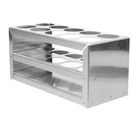 TOMETURE Support pour Tubes à Essai Acier Inoxydable 10 Trous 31 Mm Porte-tubes Réutilisable pour Laboratoire et Environnements Éducatifs, Organisation Sécurisée d’Échantillons