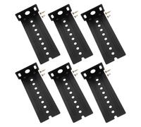 TOMETURE Supports de Glissières Clavier Inoxydable, Connecteur Rail Étendu, 6 Pièces, Support de 7 pour Montage Inférieur, Usage Mobilier et Bureau Informatique, Noir, de Bruit