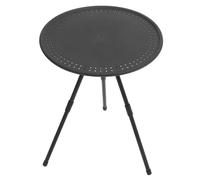 TOMETURE Table Pliante de Camping Ronde Portable Hauteur Réglable 42-51cm en ABS et Acier Carbone Structure Stable Renforcée, pour Sorties Plage et Usage Maison