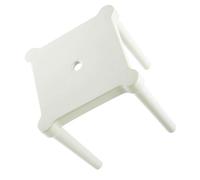 TOMETURE Tabouret en Plastique Blanc Portable, Épais et Respirant, Résistant la Pression, Chaise Basse Élégante et Simple pour Garçon et Filles, Siège Pratique à Quatre Coins