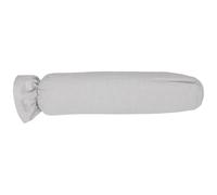 TOMETURE Taie d'oreiller cervicale Ronde en Coton (Motif rayé) - pour Femmes Enceintes, Coussin de Yoga cylindrique pour Seniors, Gris Clair