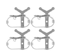 TOMETURE Tendeur de Câble Robuste en Acier 4 Pièces, Outil de Serrage pour Fil Métallique, Petit Treuil Manuel pour Serrage, Clôture et Traction de Câble, Accessoire Industriel Polyvalent