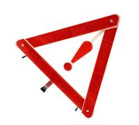 TOMETURE Triangle Avertissement de Sécurité pour Voiture Triangulaire en Plastique Résistant la Pluie Vent, Panneau Réfléchissant pour Brouillard et Pluie