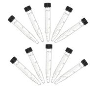 TOMETURE Tube à centrifuger 15ml en verre lot de 10 avec large zone d’écriture pour application en biologie moléculaire